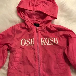 Girls pink OshKosh windbreaker jacket 18 mos